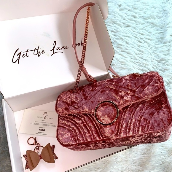 Abbottlyon VELVET PINK/ROSE GOLD PURSE - Picture 1 of 11